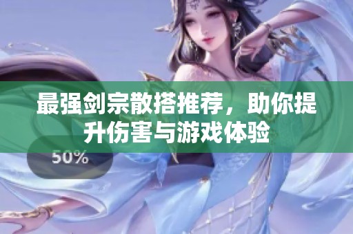 最强剑宗散搭推荐，助你提升伤害与游戏体验
