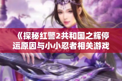 《探秘红警2共和国之辉停运原因与小小忍者相关游戏解析》