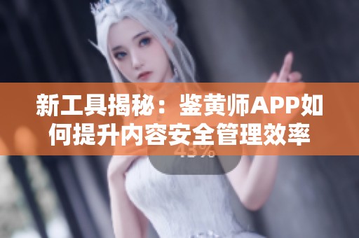 新工具揭秘：鉴黄师APP如何提升内容安全管理效率