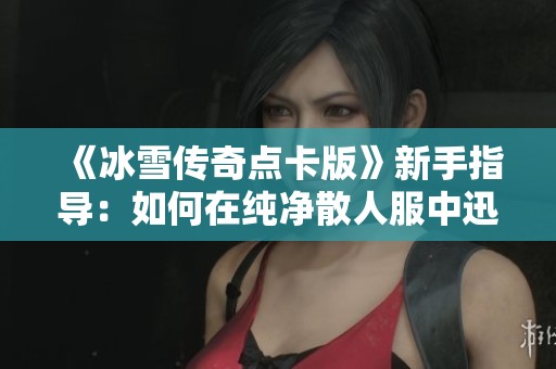 《冰雪传奇点卡版》新手指导：如何在纯净散人服中迅速提升搬砖效率
