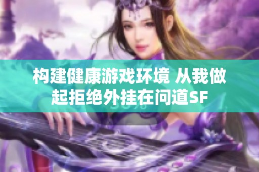 构建健康游戏环境 从我做起拒绝外挂在问道SF