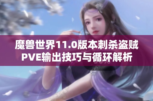 魔兽世界11.0版本刺杀盗贼PVE输出技巧与循环解析