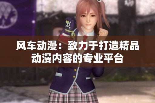 风车动漫：致力于打造精品动漫内容的专业平台