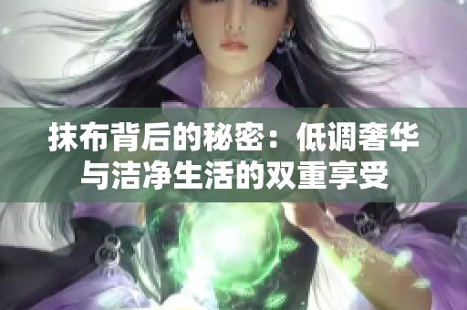 抹布背后的秘密：低调奢华与洁净生活的双重享受