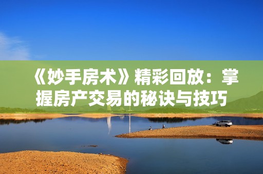 《妙手房术》精彩回放：掌握房产交易的秘诀与技巧
