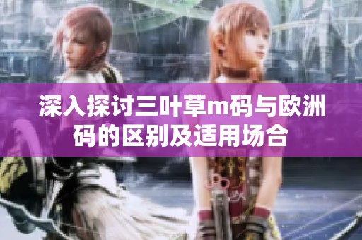 深入探讨三叶草m码与欧洲码的区别及适用场合