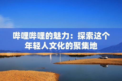 哔哩哔哩的魅力：探索这个年轻人文化的聚集地