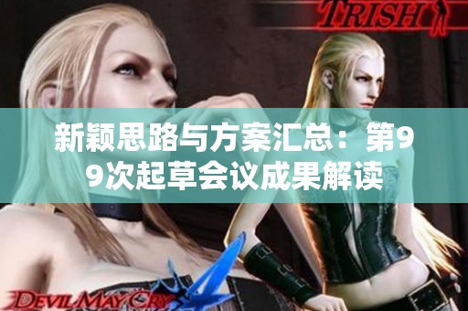 新颖思路与方案汇总：第99次起草会议成果解读