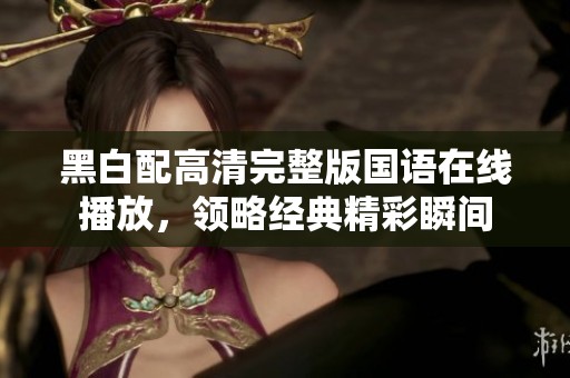 黑白配高清完整版国语在线播放，领略经典精彩瞬间