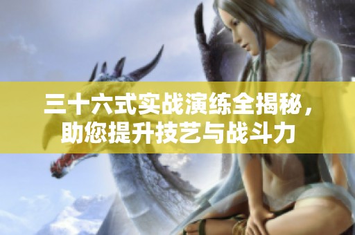 三十六式实战演练全揭秘，助您提升技艺与战斗力