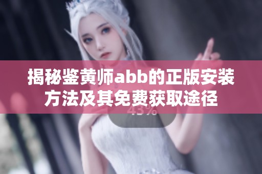 揭秘鉴黄师abb的正版安装方法及其免费获取途径