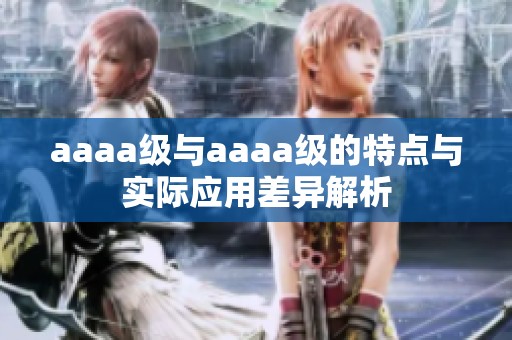 aaaa级与aaaa级的特点与实际应用差异解析
