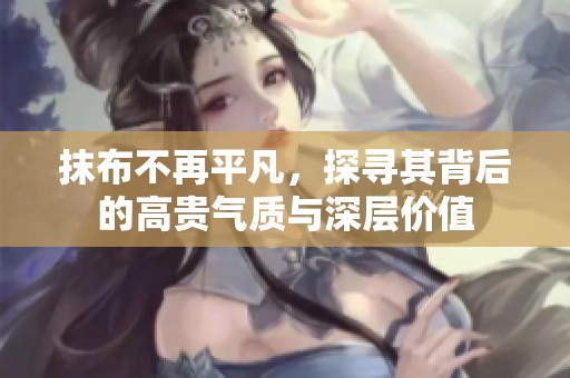 抹布不再平凡，探寻其背后的高贵气质与深层价值