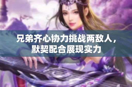 兄弟齐心协力挑战两敌人，默契配合展现实力