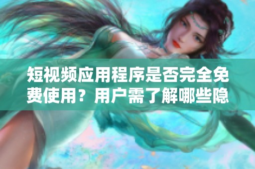 短视频应用程序是否完全免费使用？用户需了解哪些隐性费用