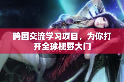 跨国交流学习项目，为你打开全球视野大门