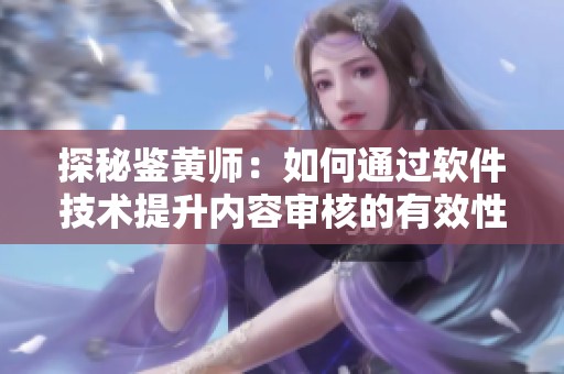 探秘鉴黄师：如何通过软件技术提升内容审核的有效性与准确性