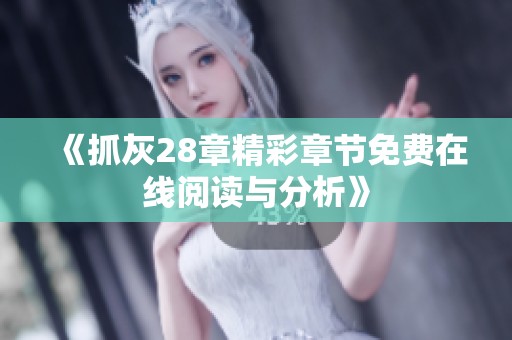 《抓灰28章精彩章节免费在线阅读与分析》