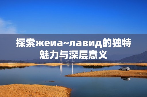 探索жeиа~лавид的独特魅力与深层意义