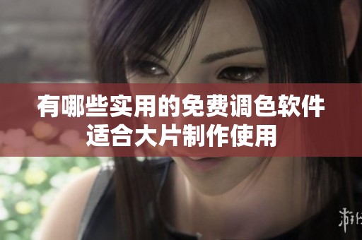 有哪些实用的免费调色软件适合大片制作使用
