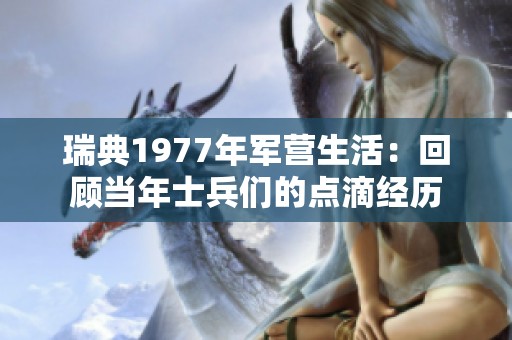瑞典1977年军营生活：回顾当年士兵们的点滴经历