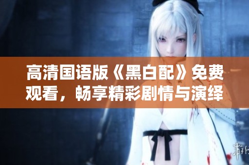 高清国语版《黑白配》免费观看，畅享精彩剧情与演绎魅力