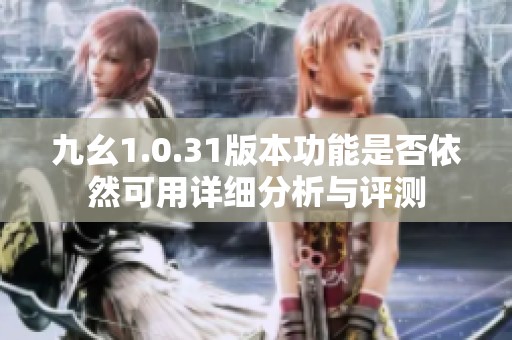 九幺1.0.31版本功能是否依然可用详细分析与评测
