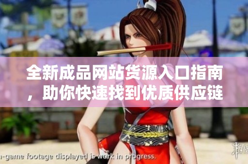 全新成品网站货源入口指南，助你快速找到优质供应链资源