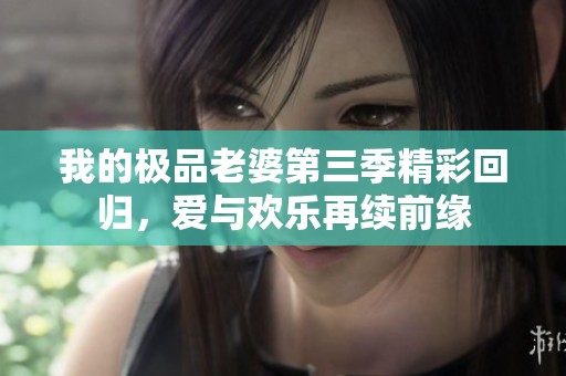 我的极品老婆第三季精彩回归，爱与欢乐再续前缘