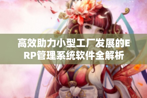 高效助力小型工厂发展的ERP管理系统软件全解析