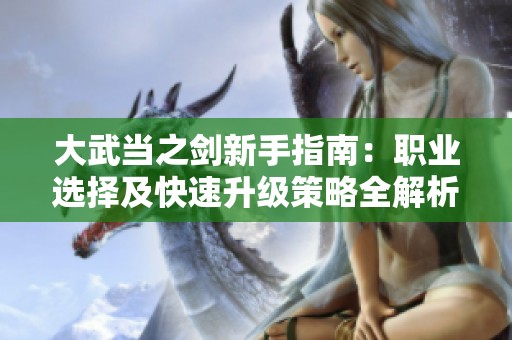 大武当之剑新手指南：职业选择及快速升级策略全解析