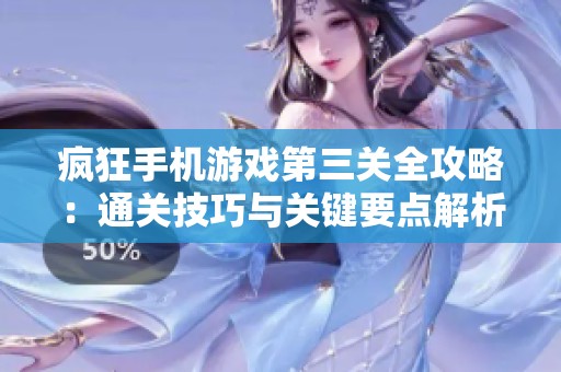 疯狂手机游戏第三关全攻略：通关技巧与关键要点解析指南