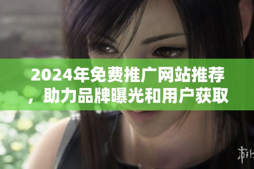 2024年免费推广网站推荐，助力品牌曝光和用户获取