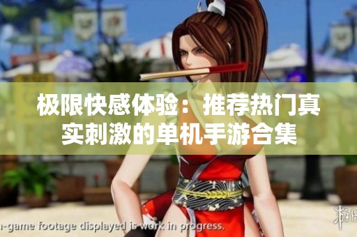 极限快感体验：推荐热门真实刺激的单机手游合集