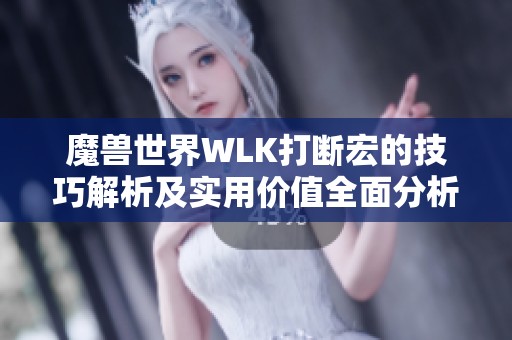 魔兽世界WLK打断宏的技巧解析及实用价值全面分析