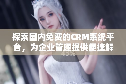 探索国内免费的CRM系统平台，为企业管理提供便捷解决方案