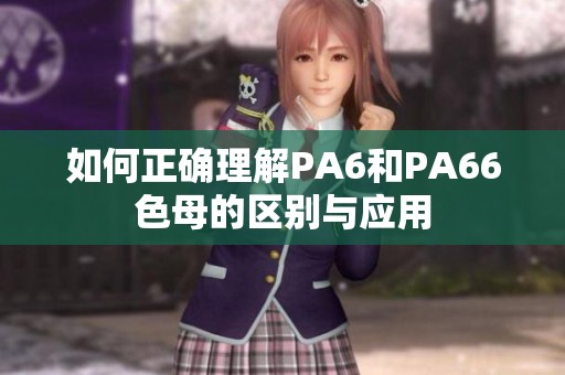 如何正确理解PA6和PA66色母的区别与应用