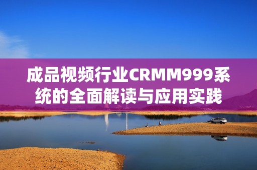 成品视频行业CRMM999系统的全面解读与应用实践