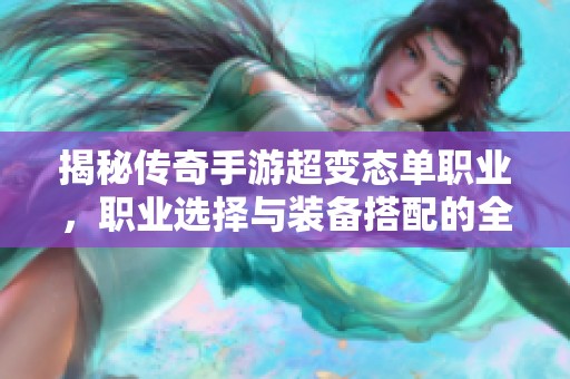 揭秘传奇手游超变态单职业，职业选择与装备搭配的全新技巧与策略