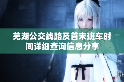 芜湖公交线路及首末班车时间详细查询信息分享