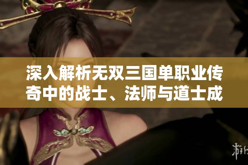 深入解析无双三国单职业传奇中的战士、法师与道士成长攻略