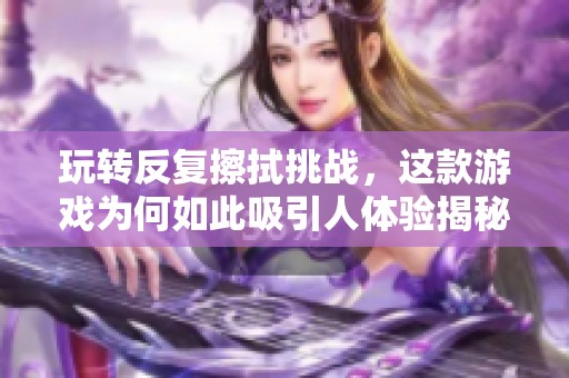 玩转反复擦拭挑战，这款游戏为何如此吸引人体验揭秘