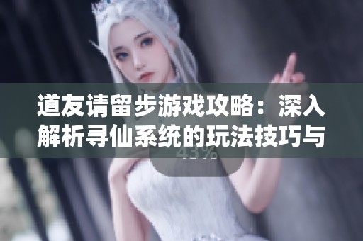 道友请留步游戏攻略：深入解析寻仙系统的玩法技巧与实用建议