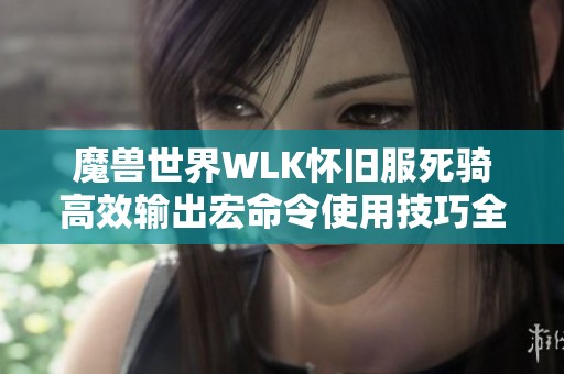 魔兽世界WLK怀旧服死骑高效输出宏命令使用技巧全解析