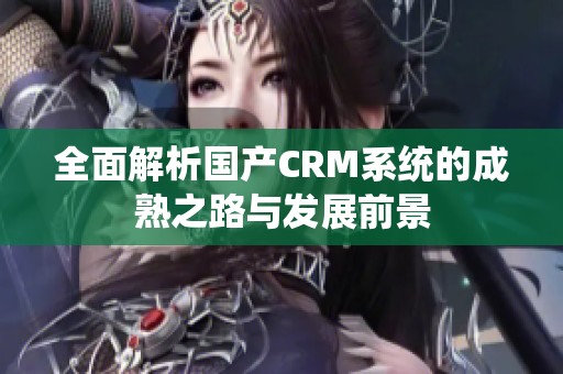 全面解析国产CRM系统的成熟之路与发展前景