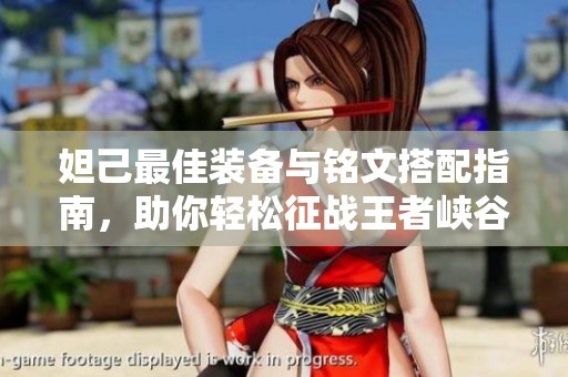 妲己最佳装备与铭文搭配指南，助你轻松征战王者峡谷