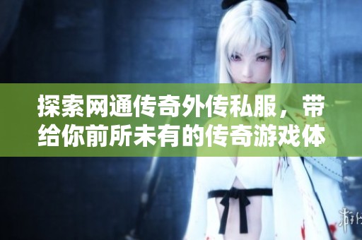 探索网通传奇外传私服，带给你前所未有的传奇游戏体验