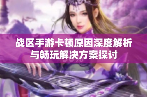 战区手游卡顿原因深度解析与畅玩解决方案探讨