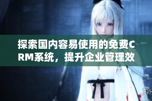 探索国内容易使用的免费CRM系统，提升企业管理效率