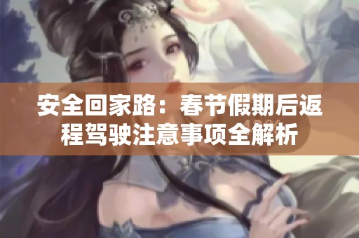 安全回家路：春节假期后返程驾驶注意事项全解析